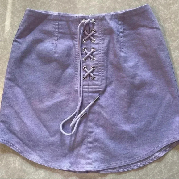 Forever 21 Lilac Purple Lace Up Skirt Size S‎ - Picture 1 of 6
